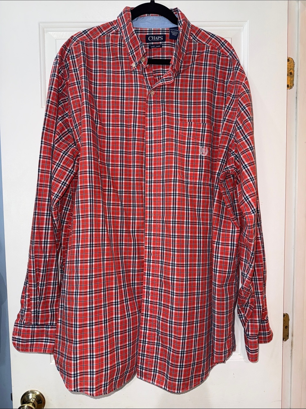 Chaps Red Plaid Button-Down Shirt